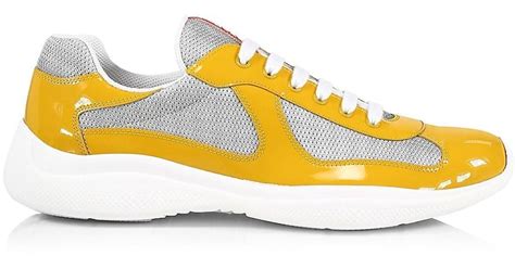 yellow prada men& 39|Prada america's cup shoes men.